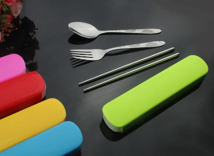 1 комплект Портативный S/стальные столовые приборы азиатские палочки для еды