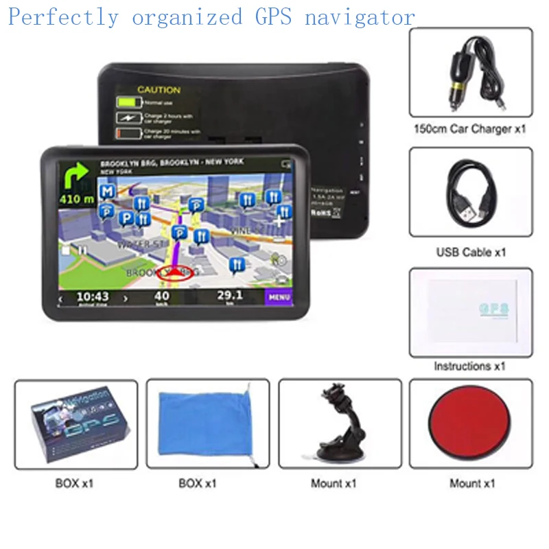 Автомобильный GPS навигатор с большим экраном 9 дюймовый конденсатор поставляется