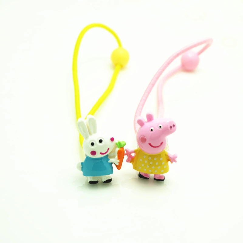 6pcs/set Cartoon Animals Children's Rubber Bands Headwear Lovely Hair Rope Kid Girl Baby Fashion Elastic String Resin | Детская