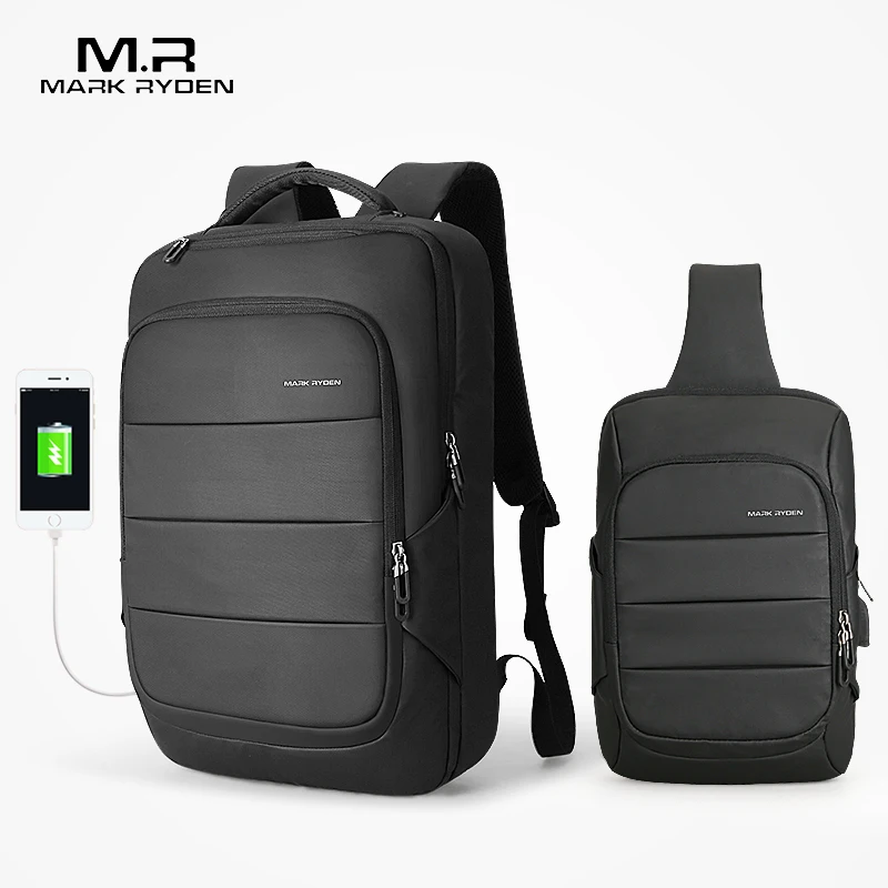 Mark Ryden человек мешок рюкзак на грудь водостойкий USB подзарядки рюкзаки Fit 15 6