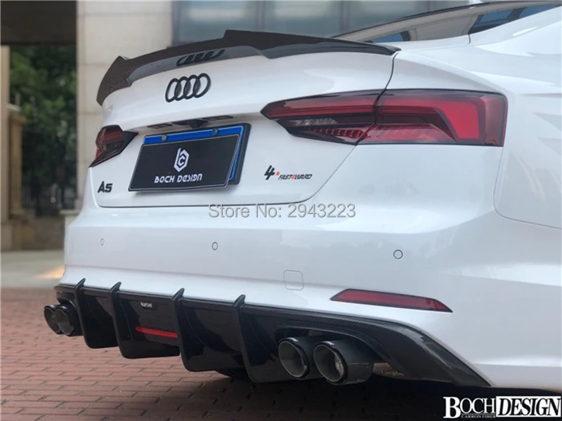 Автомобильный Стайлинг для Audi A5 S5 RS5 Sportback- высокое качество карбоновое волокно задний багажник губы крыша спойлер крыло