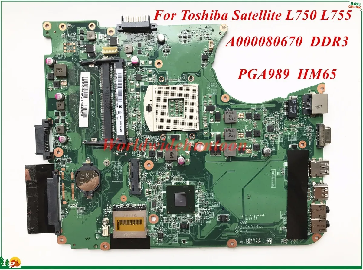 Материнская плата для ноутбука TOSHIBA Satellite L750 L755 A000080670, DA0BLBMB6