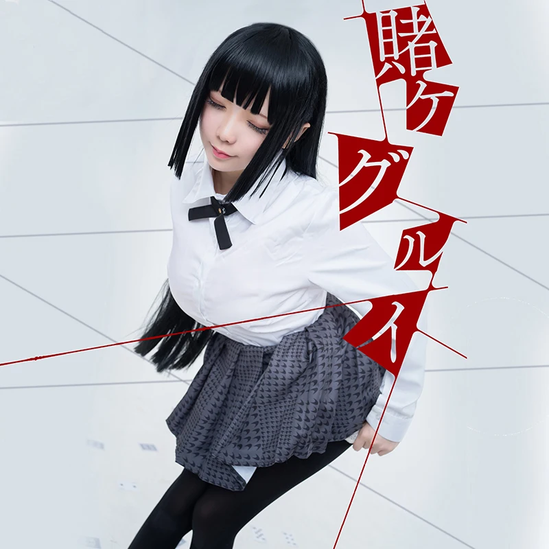 Аниме Kakegurui Yumeko Jabami карнавальный костюм полный комплект японская школьная форма