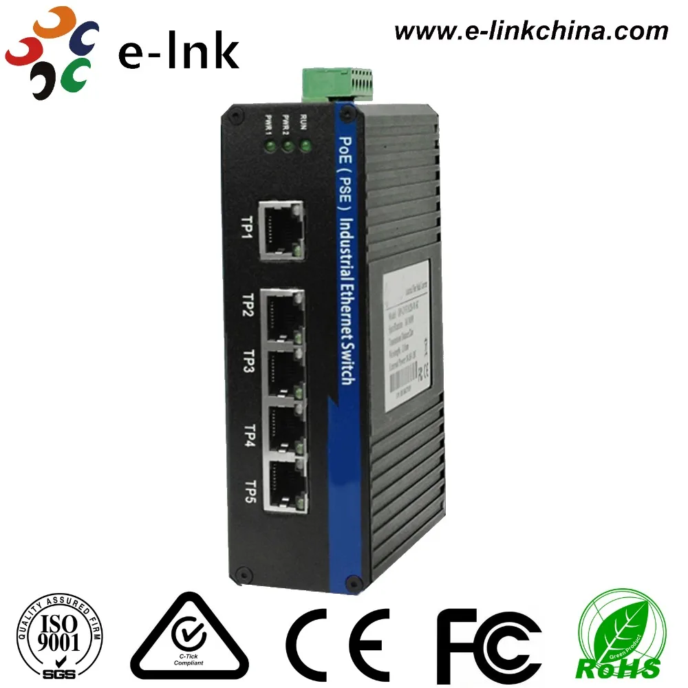 

Неуправляемый Промышленный Коммутатор PoE Din-Rail с 5 портами Fast Ethernet