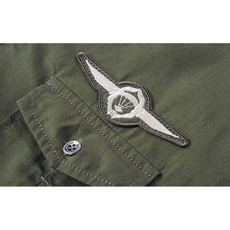 

Men's Shirt 2019 New Men Cargo Shirt Fashion Casual Shirt Summer Style 100% Cotton Solid Mens Casual Shirt Plus Size M-6XL