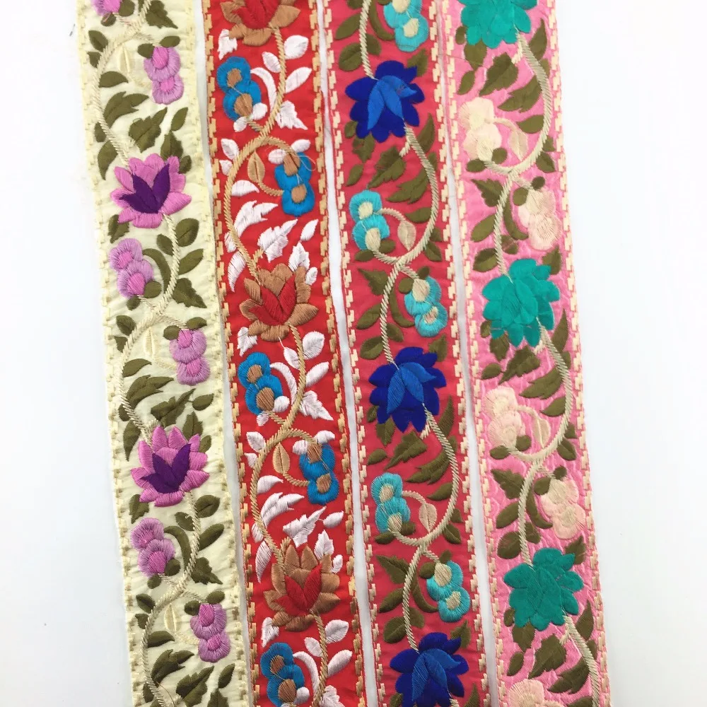 Width 6cm Ethnic Embroidery Crochet Lace Sewing Trim Miao Dress /Bags Fabic Ribbon For DIY Clothes | Дом и сад