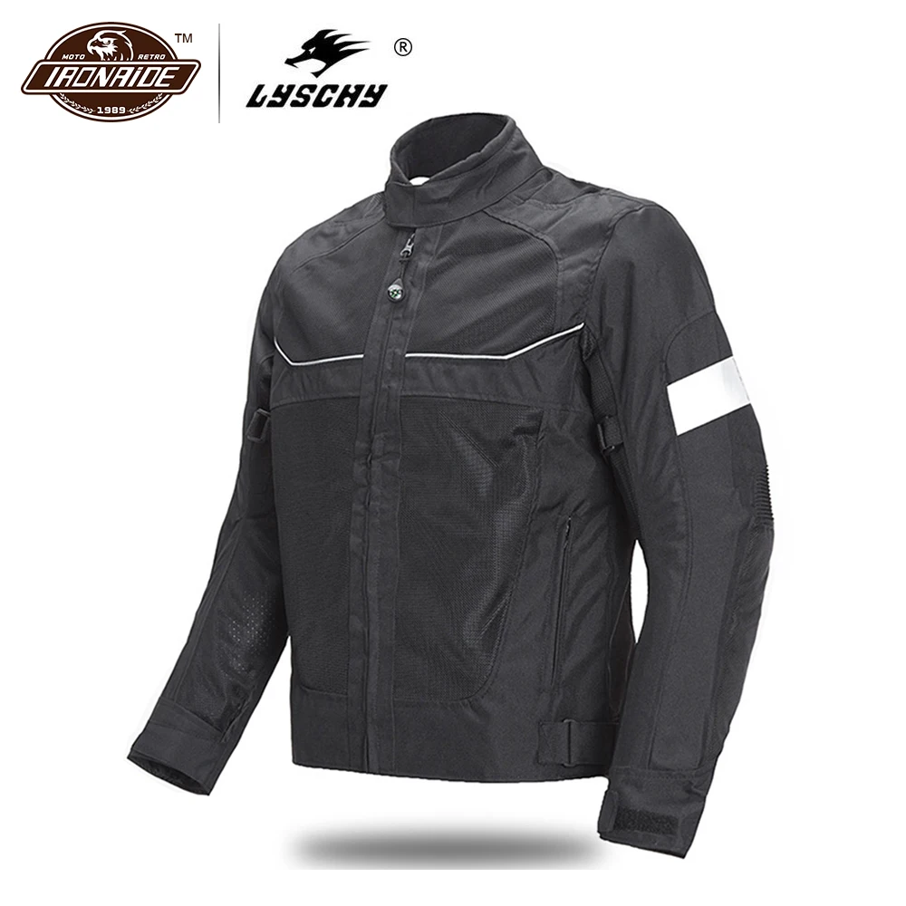 LYSCHY Мужская мотоциклетная куртка летняя для верховой езды дышащая с защитой