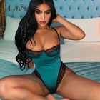 Женское атласное боди ArtSu, Кружевное боди с открытой спиной и получашечкой, новинка, ночное белье, обтягивающий комбинезон, Mujer ASJU60099