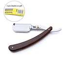 Бритва с прямым лезвием из нержавеющей стали, складной нож, бритва для парикмахера, ручка для волос на лице, бровей, бороды, инструмент для бритья