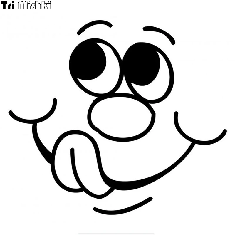 Виниловая наклейка на лобовое стекло Tri Mishki HZX623 #15x17 см, аксессуары наклейка на автомобиль