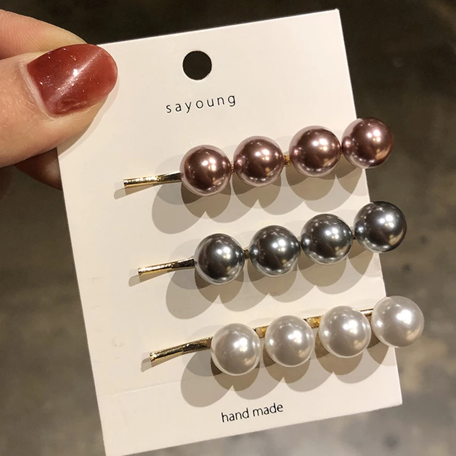 Модные Шпильки с жемчугом для девочек barrettes заколка волос зажим ювелирные