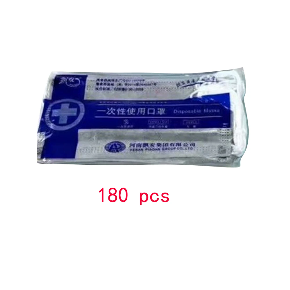 black 180pcs 180 шт. 3-слойная защитная крышка для защиты от пыли маски одноразовая маска для лица Анти-пыль Хирургический медицинский салон ушной маски для лица - Цвет: black 180pcs