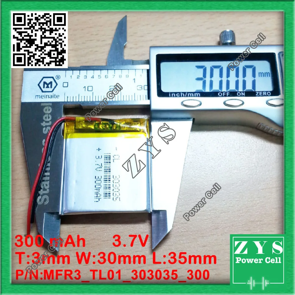 303035 полимерная литиевая батарея 3 7 V 300 mah 033035 3x30x35mm mah|polymer battery|polymer battery 3.7v3.7v polymer |