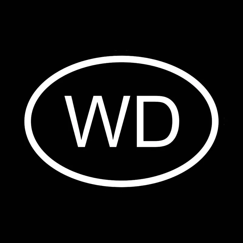 YJZT 13.5CM*9.1CM VINYL DECAL CAR STICKER WD DOMINICA COUNTRY CODE OVAL Black Silver C10-01378 | Автомобили и мотоциклы