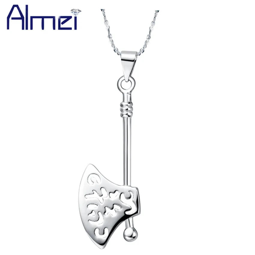 Almei Благословение Топор Форма Ожерелье для Женщин Людей Новая Мода Кулон Дешевые