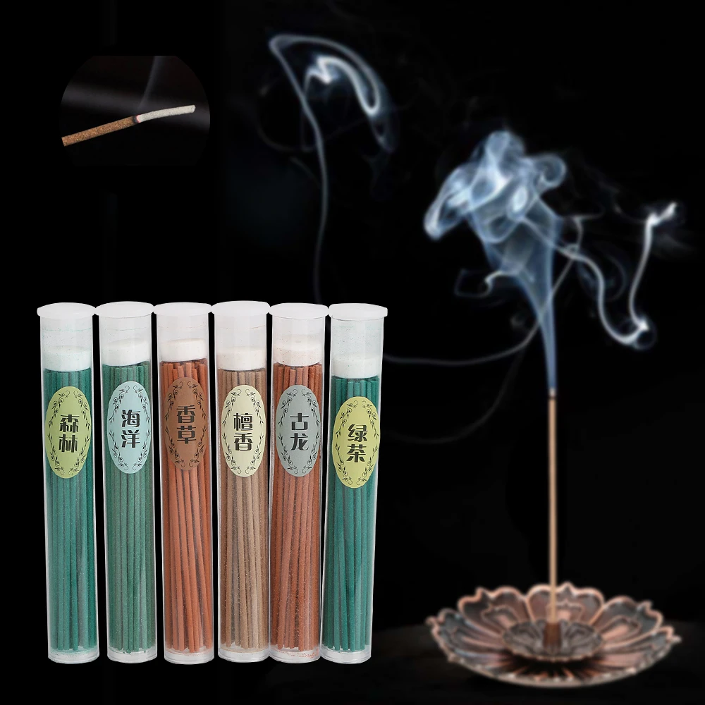 50 шт. домашние натуральные ароматические палочки, палочки для здоровья сна, ароматические палочки, освежитель воздуха, сандаловое дерево, роза, зеленый чай, ароматерапия