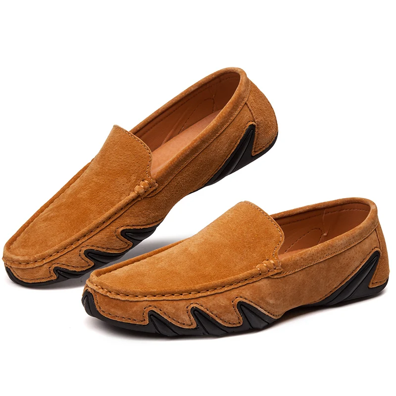 Мокасины мужские из натуральной кожи на плоской подошве | Обувь