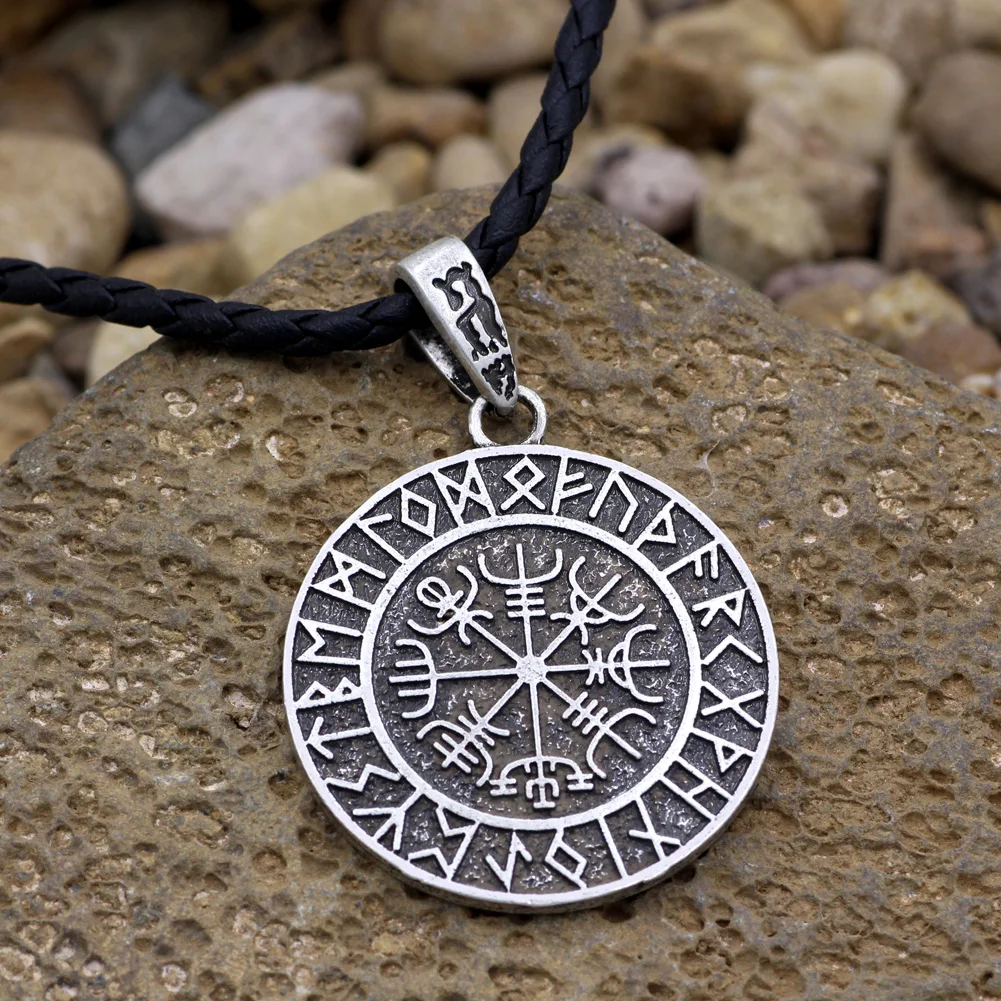 Youe shone Old Norse Helm of Awe AEGISHJALMUR скандинавский символ Viking ожерелье с подвеской в форме