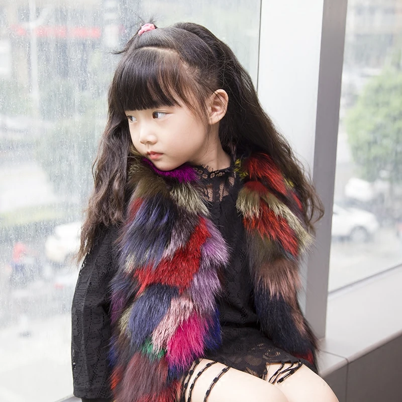 New Luxury Fur Fox Children Really Fashion Color Vest Girls Shorts Quilted | Детская одежда и обувь