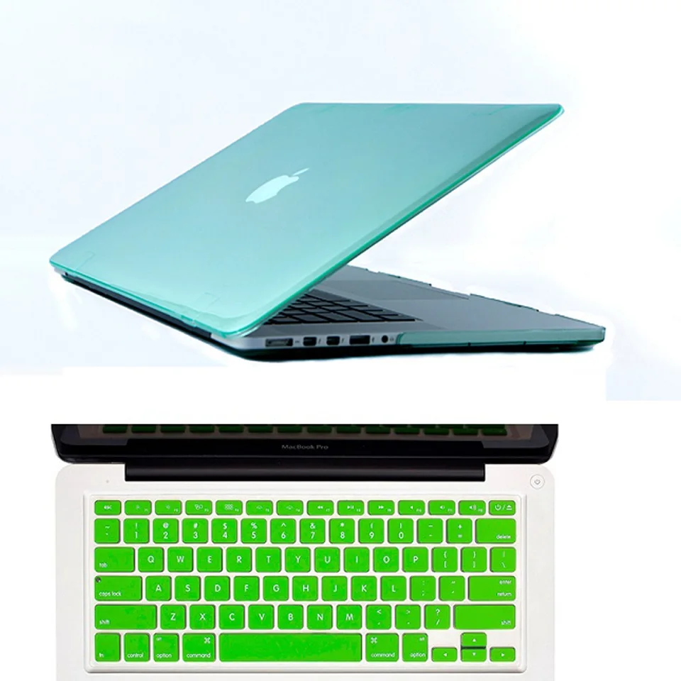 Зеленый Кристально чистый жесткий чехол для MacBook Pro Air 11, 12, 13, 15 дюймов(модель: A1278, версия раннего 2012/2011/2010/2009/2008 - Цвет: Зеленый
