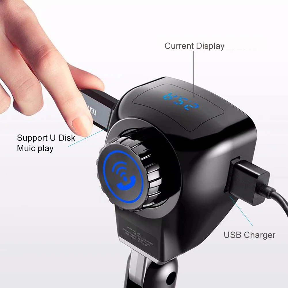 New A2DP Bluetooth Car Kit MP3 Player Wireless FM Modulator Hands-free USB Flash Music | Электроника