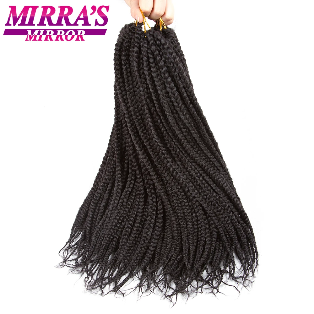 Mirra'S зеркало 1" 18" коробка косички волосы крючком Наращивание волос Синтетические косички волос серебристо-серый цвет жука 24 пряди/упаковка