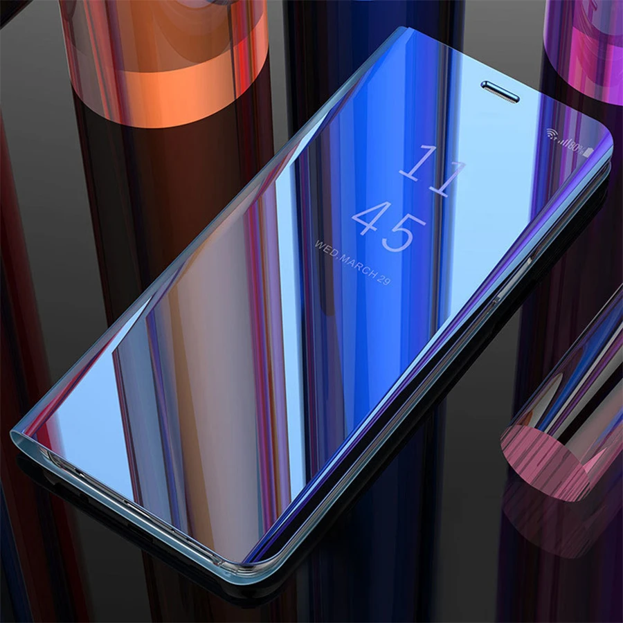 Умный зеркальный чехол для samsung Galaxy A30 A40 A50 A70 S10 S9 S8 A6 A8 плюс A7 A9 J6 J8 2018 Note 9 8 M20 M30 с
