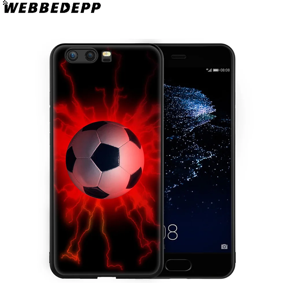 WEBBEDEPP футбольный мяч мягкий чехол для Huawei P8 P9 P10 P20 P30 Lite Pro P Smart Z Plus 2019 Y6 Prime 2018 2017 Mini |