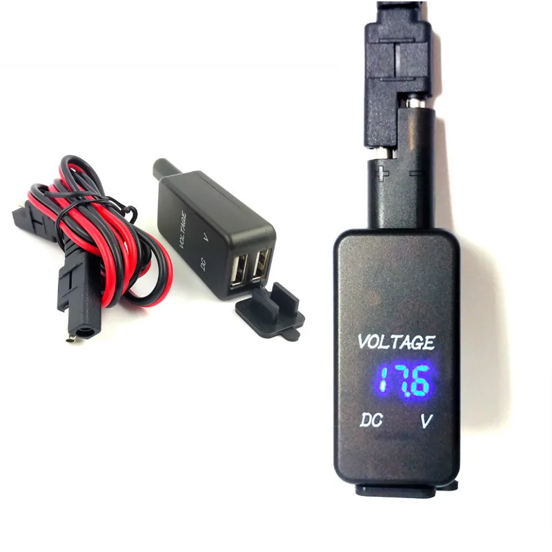 12 V 24 2.1A дисплей напряжения водонепроницаемый автомобильный мотоцикл SAE двойной
