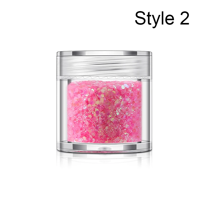 Style 2 PinPai, 12 цветов, смешанный шестигранный блеск для ногтей, порошок, блестящие хлопья для ногтей, блестящая пудра для украшения ногтей, маникюрные инструменты - Цвет: Style 2