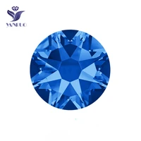 yanruo 2088hf ss20 sapphire blue bling crystal stone flatbacks rhinestone hotfix strass for dresses gown