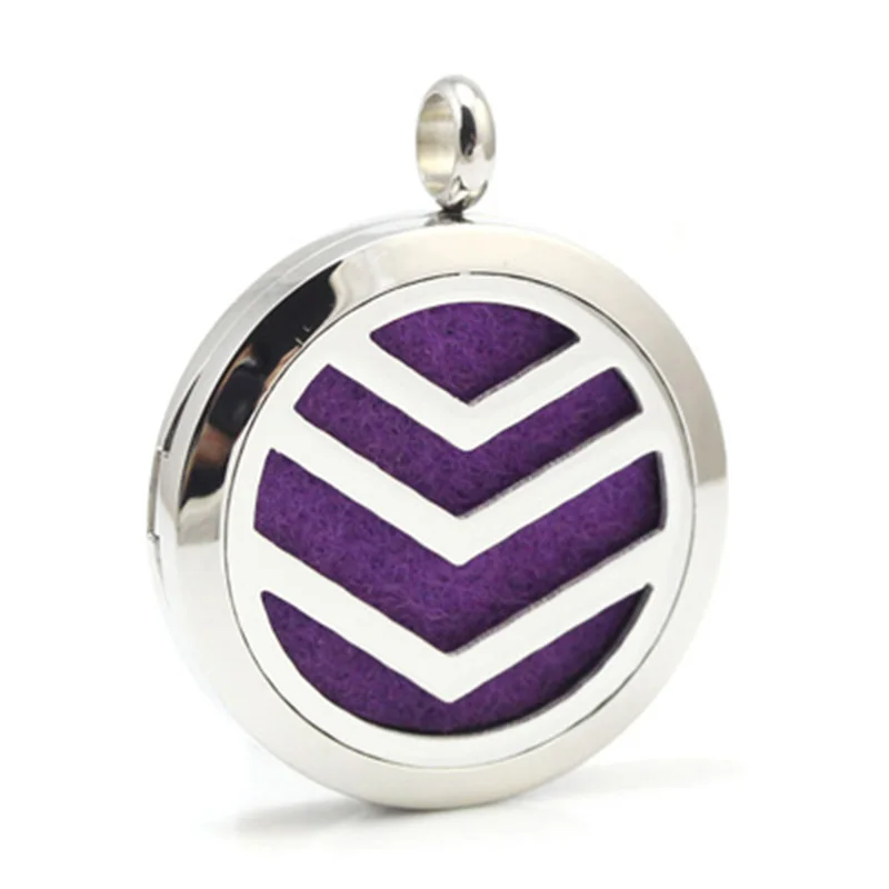 Модный медальон для ароматерапии из нержавеющей стали с геометрическим рисунком