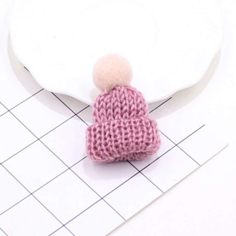 Милая стильная шерстяная маленькая шляпа с Заколкой-шариком для волос брошь