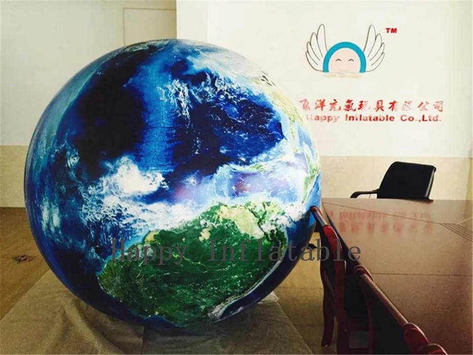 

Inflatable Ball 2m Customized Globe Balloons World Map Printed Giant Ball Classic Inflatable Toys With Factory Price