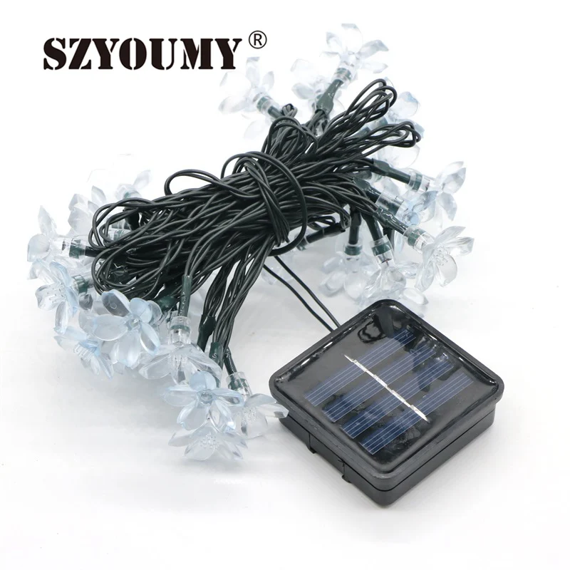Уличная Праздничная Рождественская гирлянда на солнечной батарее SZYOUMY 7 м 50