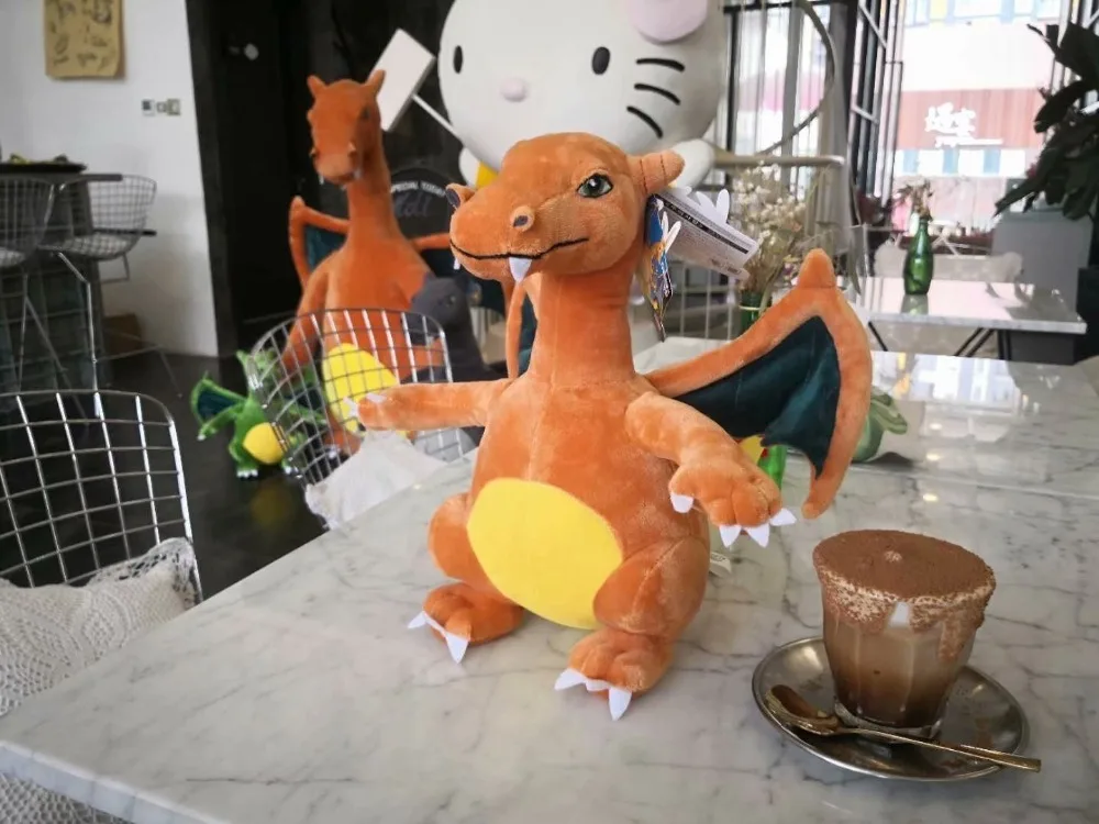 30/45cm Stuffed Toy Fire-breathing Dragon Plush Toy Soft Cartoon Dangerous Dragon Super Lifelike Plush Toys For Children's Gift