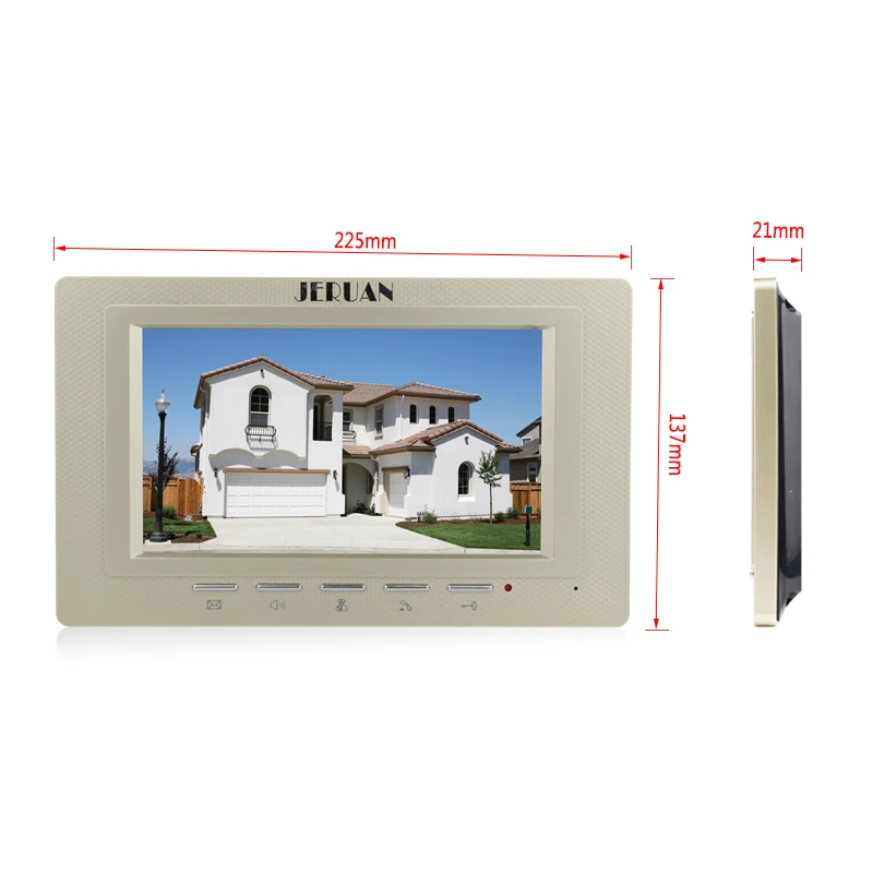 JERUAN new 7 inch color video door phone 2 Golden Monitor 1 HD Camera Apartment 1V2 Doorbell+RFID Access Control+FREE SHIPPING |