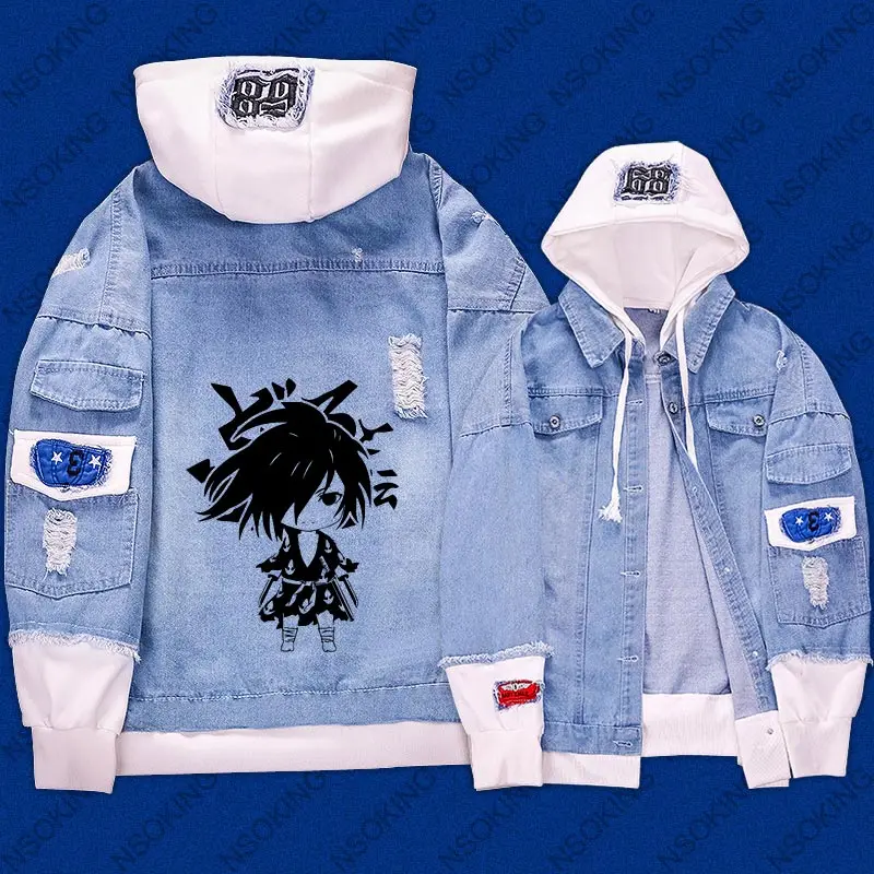 New Dororo Hyakkimaru hoodie Anime reflect light Coat Men Women Fashion Denim Jacket | Мужская одежда