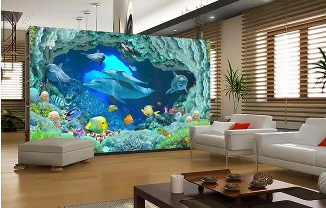 3d-фотообои на заказ настенные Hd обои с изображением океана домашний декор для