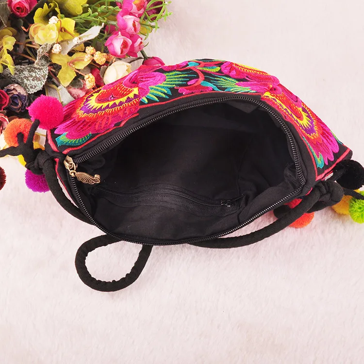 Женская холщовая сумка мессенджер с вышивкой и цветочным принтом|small messenger bag|women