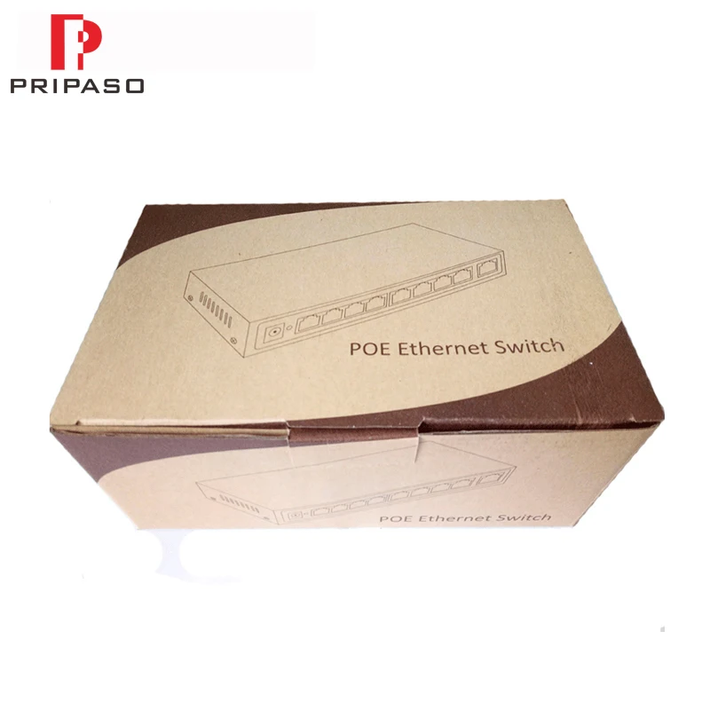 2018 Pripaso 10 портов гигабитный Неуправляемый коммутатор Poe Rj45 поддержка 120 Вт 100 м 8 1000