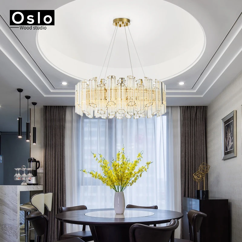 Plum glass G9 Modern Gold LED Chandelier Lighting Fixture Crystal Chandeliers Lustre Dining Room Lamp For Decoration | Лампы и