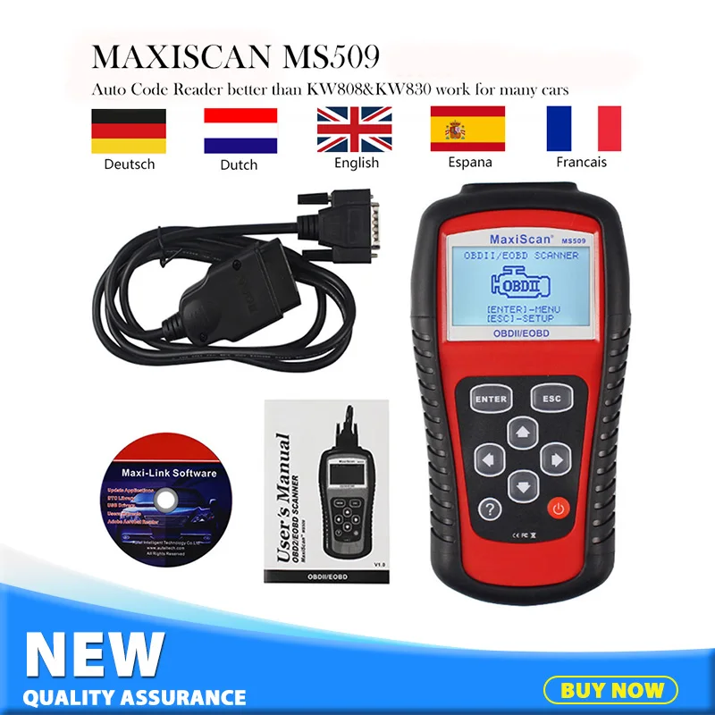 Новый MaxiScan MS509 заводская цена OBDII/EOBD CAN сканер инструмент авто код читателя workfor
