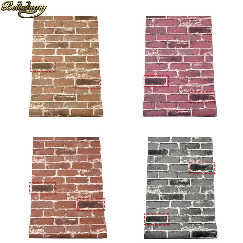 Beibehang Ретро Винтаж 3D обои из искусственного кирпича кафе-бар ресторан культура