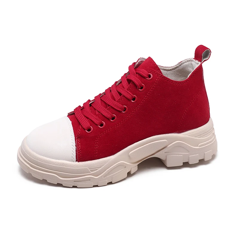 Aleafalling/женские зимние ботинки на шнурках теплые милые кроссовки для студентов