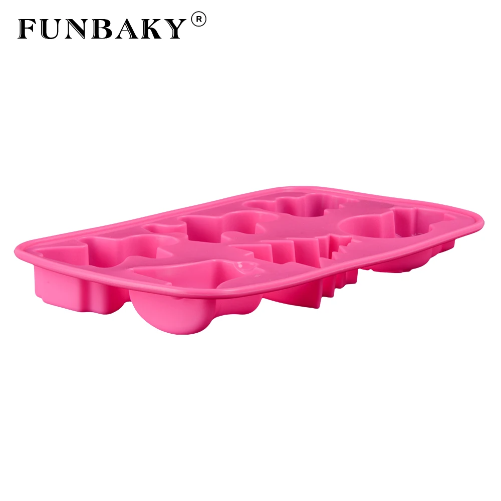 FUNBAKY 6 Полость снеговик Силиконовая Форма 3D формы для торта украшение выпечки