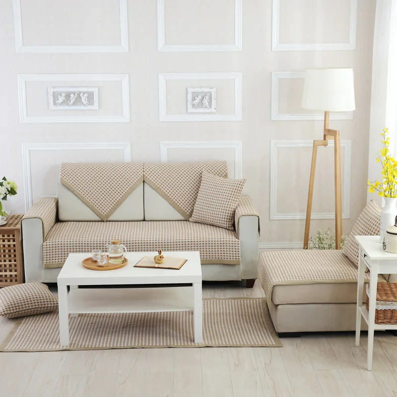 Пастырской чехол на угловой диван плед скольжению подлокотник Полотенца