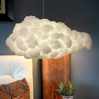 creative cloud lamp decoration floating white cloud droplight bedroom childrens room cafe cotton cloud lamp