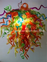 multi color hand blown glass art decorative chain chandeliers