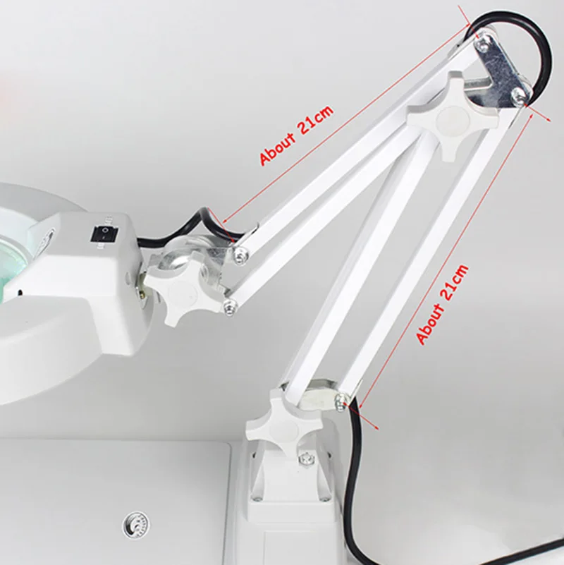 Настольная Светодиодная лампа с увеличительным стеклом 220 В перем. Тока 10X